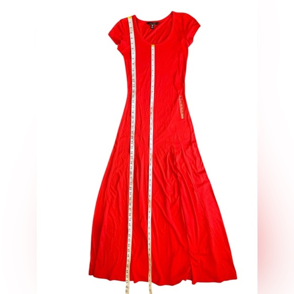 Lauren Ralph Lauren womens New Bold Red Short Sleeve w Logo Maxi Dress Size XXS - Picture 6 of 11